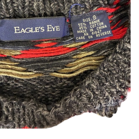 Eagles Eye Womens Size S Brown Fair Isle Floral Knit Sweater Pullover - Picture 6 of 6